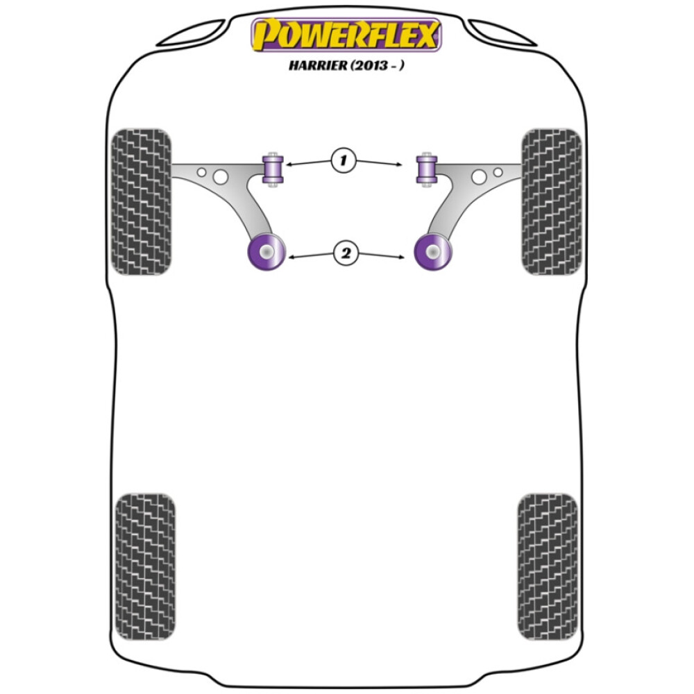 Powerflex Toyota Harrier (2013 - )    Boccola posteriore del braccio oscillante anteriore Fig.2 (2) PFF76-702 - immagine 2