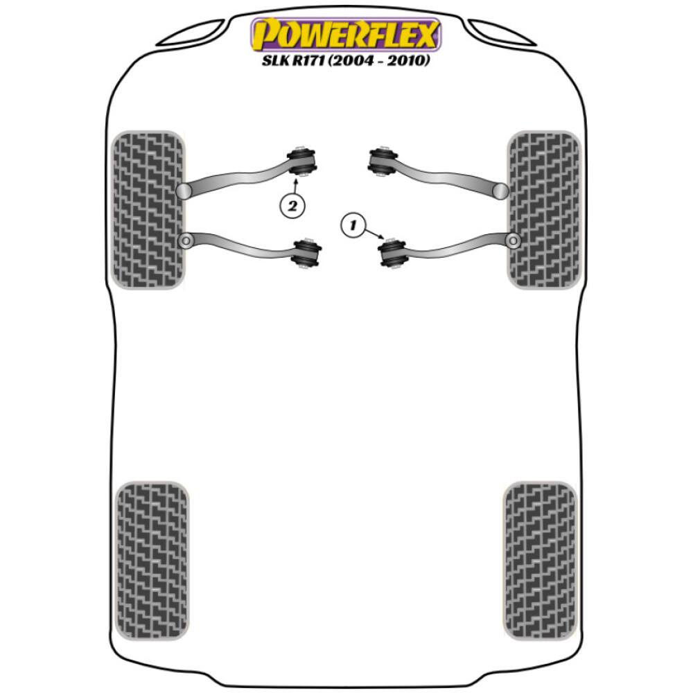 Powerflex Mercedes-Benz SLK R171 (2004-2010)   Boccola interna del braccio inferiore anteriore regolabile Camber Fig.1 (2) PFF40-501GBLK - immagine 3