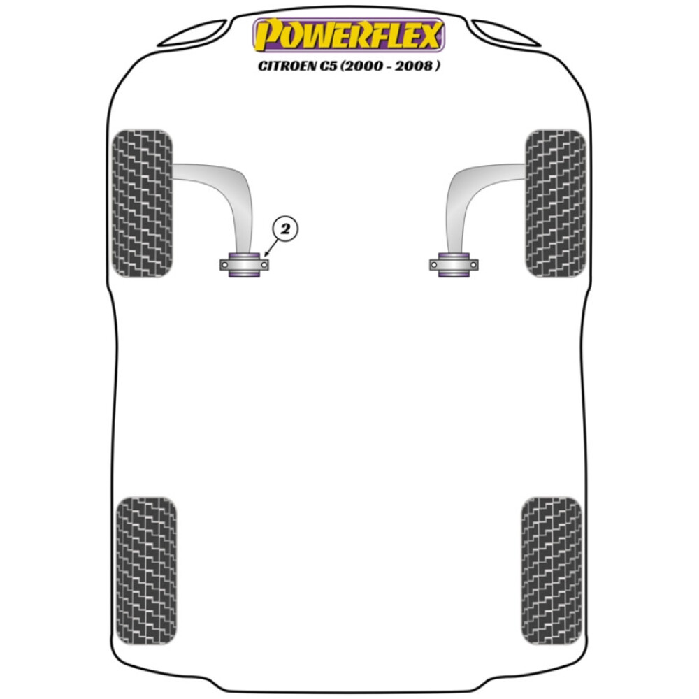 Powerflex Citroen  C5 (2000 - 2008)   Boccola posteriore del braccio oscillante anteriore Fig.2 (2) PFF12-802 - immagine 2