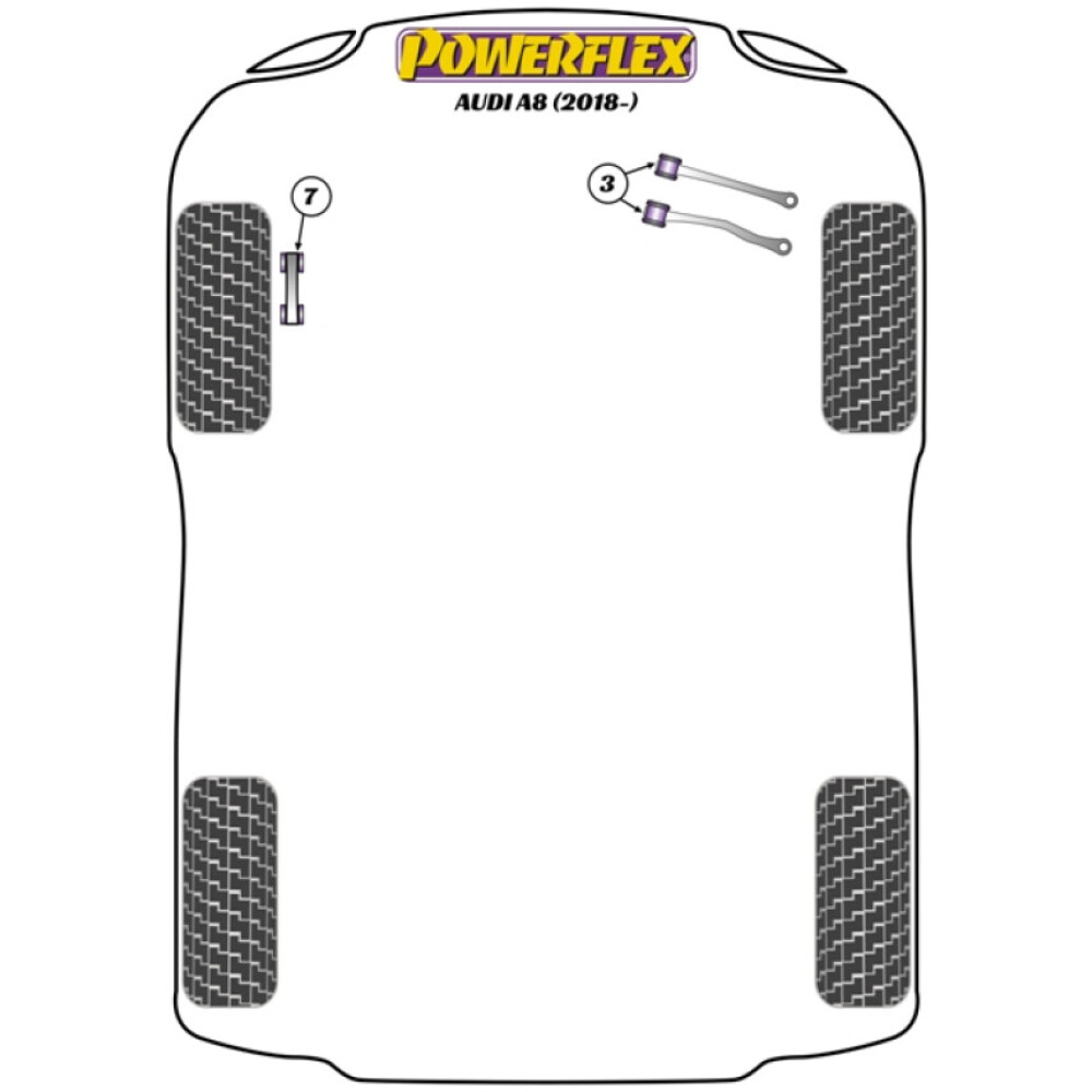 Powerflex Audi  A8 D5 (2018 in poi)   Boccola del braccio di controllo superiore anteriore - Regolazione campanatura Fig.3 (4) PFF3-1203G - immagine 2