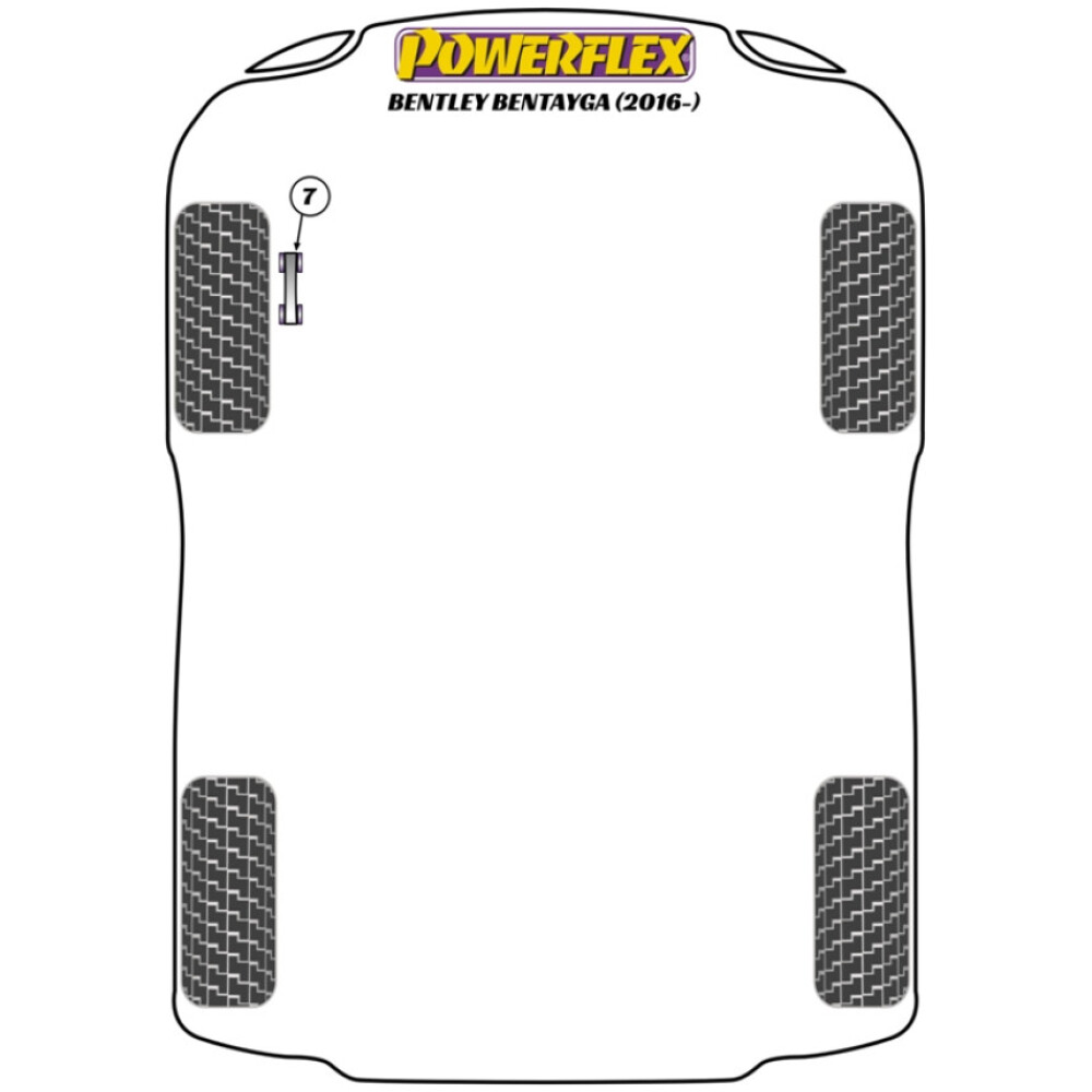 Powerflex Bentley Bentayga (2016 - in poi)    Boccola collegamento barra antirollio anteriore 10mm Fig.7 (4) PFF3-913-10 - immagine 2