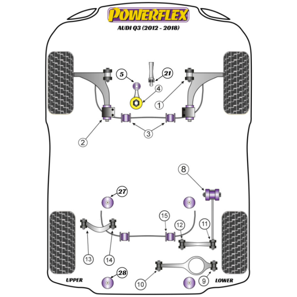 Powerflex Audi   Q3 8U  Inserto per punto di sollevamento (1) PF3-1663 - immagine 2