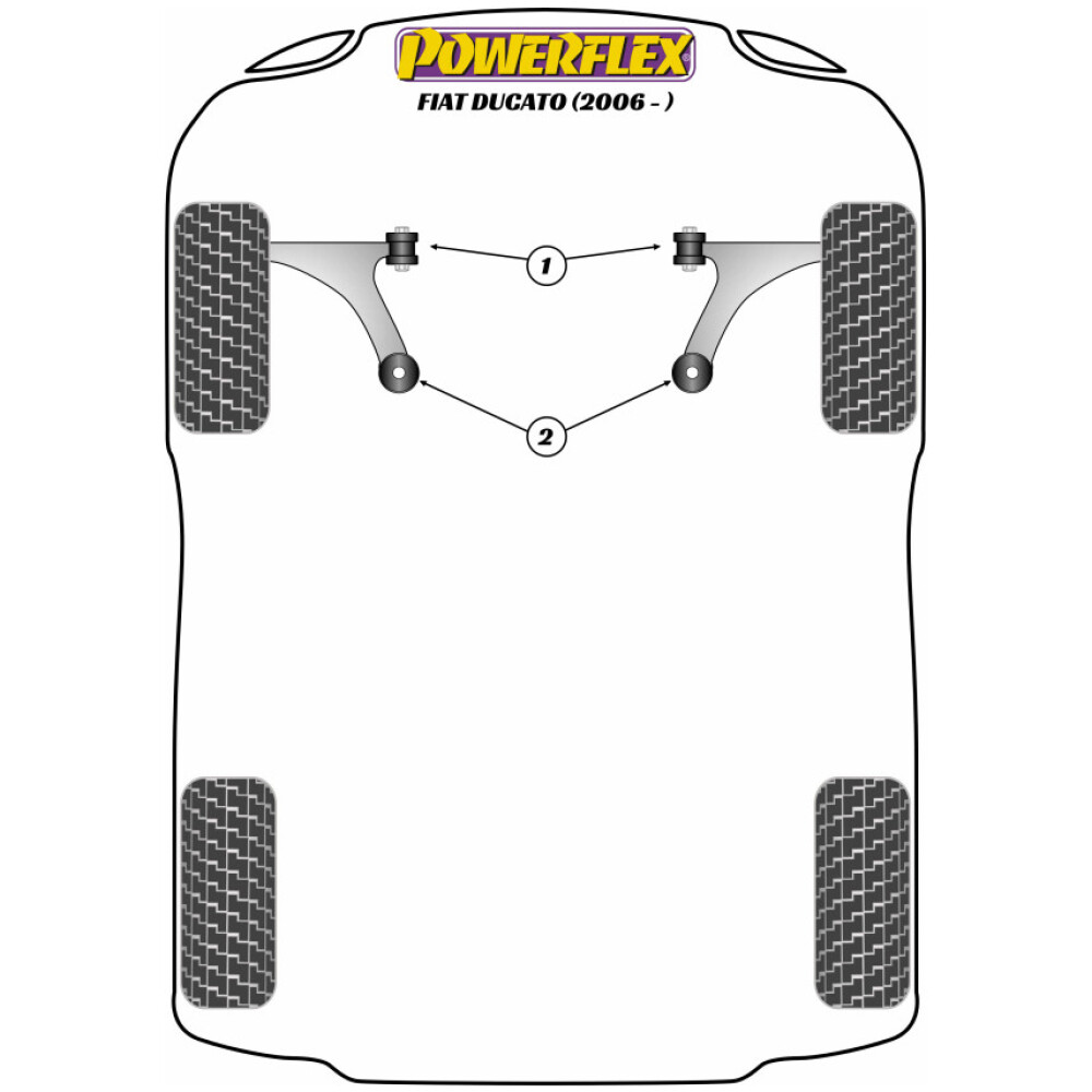 Powerflex Fiat Ducato (2006 - in poi)    Supporto scarico (1) EXH039 - immagine 2