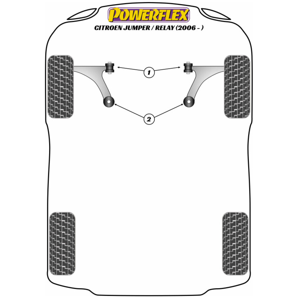 Powerflex Citroen Jumper / Relay (2006 in poi)    Supporto scarico - Sezione Cat (1) EXH015 - immagine 2