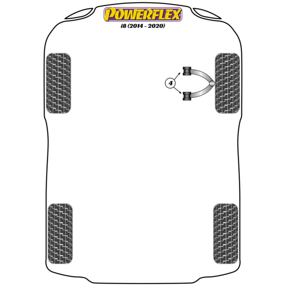 Powerflex BMW i8 (2014 - in poi)    Adattatore per piastra di sollevamento (1) PF5-4660 - immagine 2