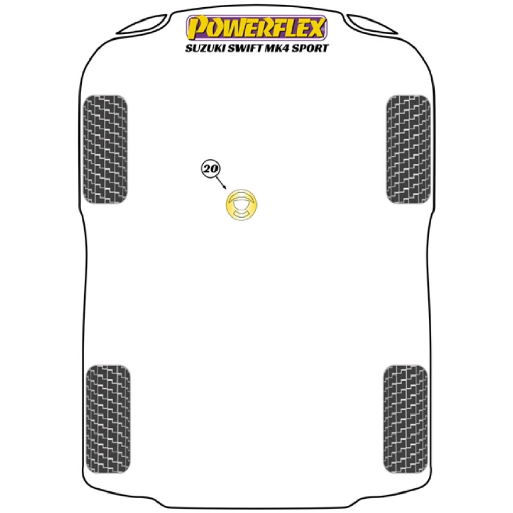 Powerflex Suzuki Swift Sport MK4 (ZC33S) (2018-)    Perno guida di montaggio ruota PowerAlign (1) PF99-512-15 - immagine 2