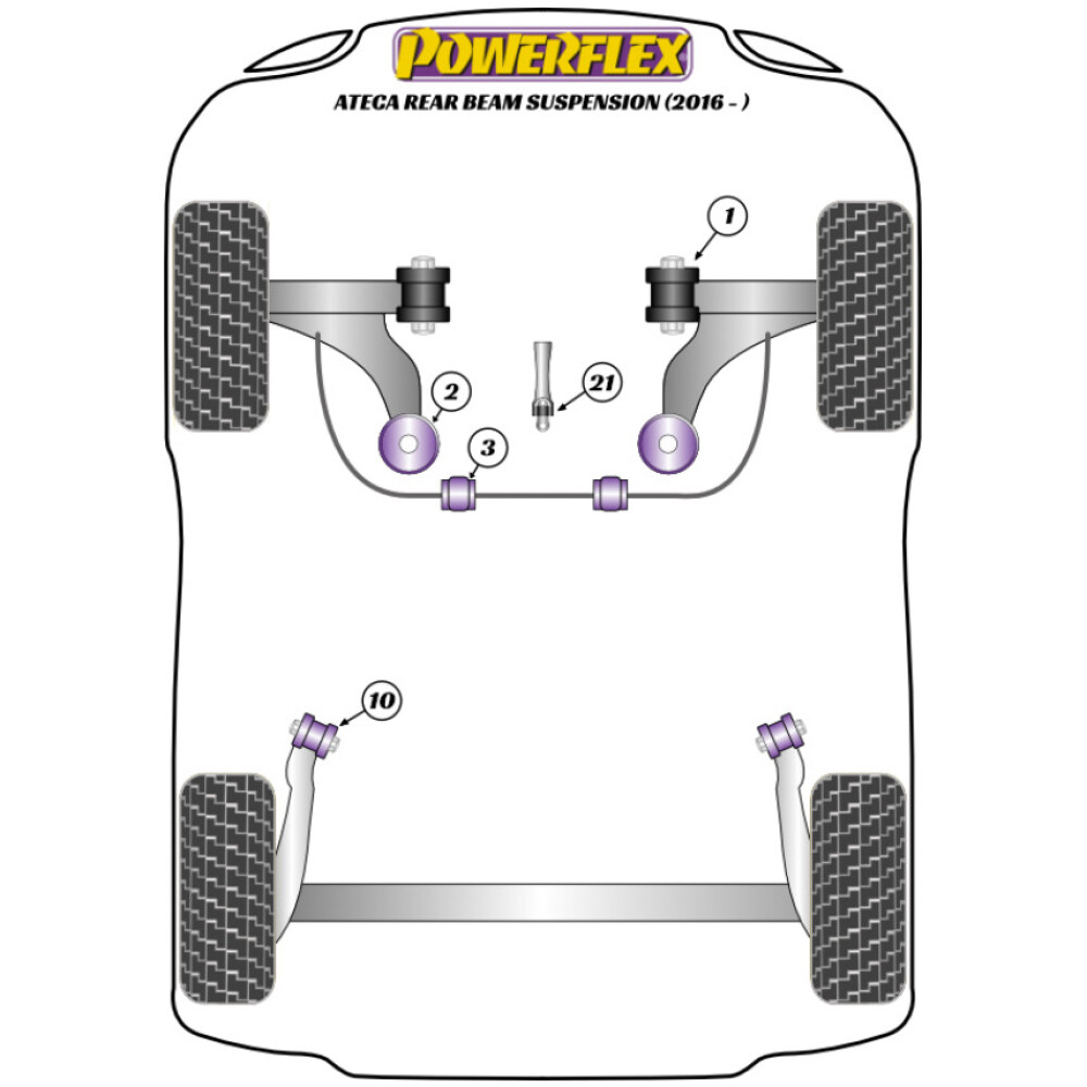 Powerflex Seat Ateca ponte post. fisso (2016- in poi) Perno guida di montaggio ruota PowerAlign (1) PF99-514-15 2 Powerflex Seat Ateca ponte post. fisso (2016- in poi) Perno guida di montaggio ruota PowerAlign (1) PF99-514-15 - immagine 2