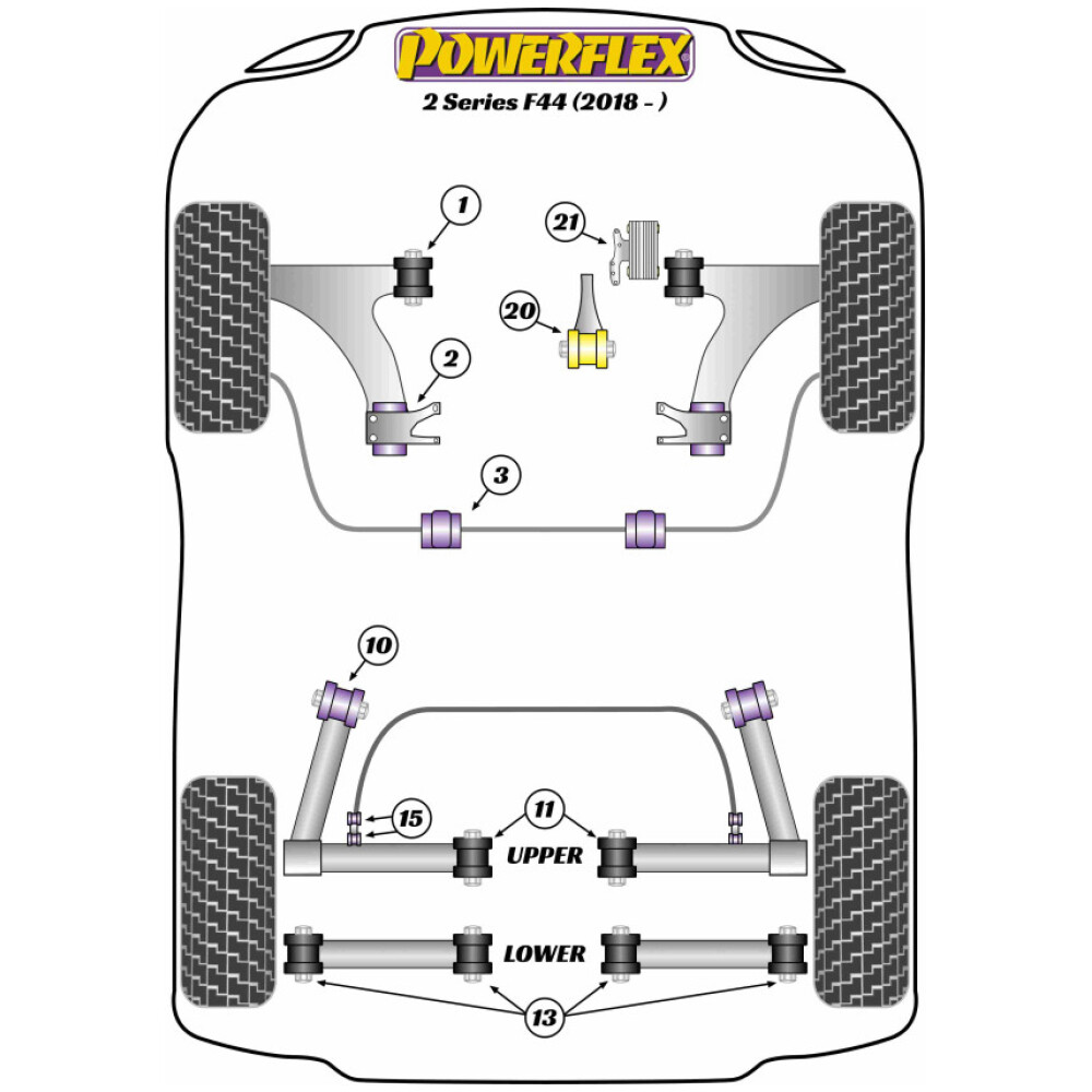 Powerflex BMW Serie 2 F44 Gran Coupe (2019 in poi)   Boccola del braccio inferiore posteriore Fig.13 (4) PFR5-1313 - immagine 2