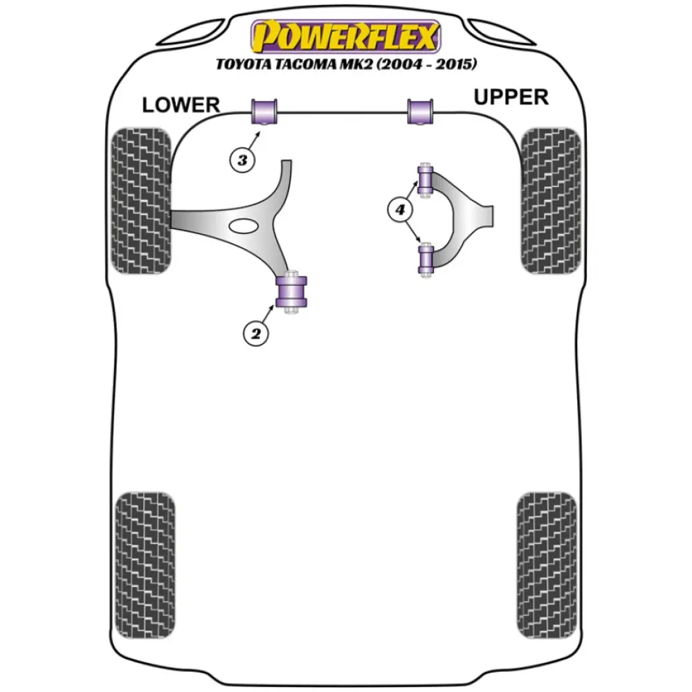 Powerflex Toyota Tacoma Mk2 (2004 - 2015)    Boccola barra antirollio anteriore 30mm Fig.3 (2) PFF76-803-30 - immagine 2