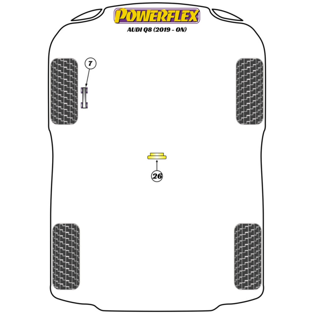 Powerflex Audi Q8 (2019 - in poi)    Perno guida di montaggio ruota PowerAlign (1) PF99-514-15 - immagine 2