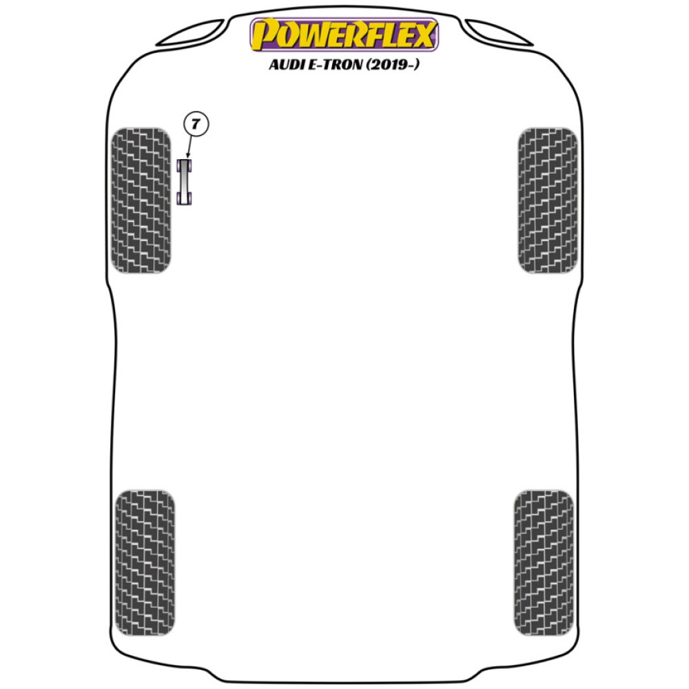Powerflex Audi E-Tron (2019 - )    Adattatore per piastra di sollevamento (1) PF3-1664 - immagine 2