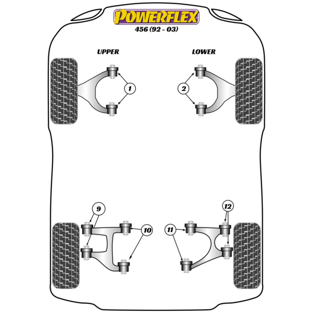 Powerflex Ferrari 456 (1992 - 2003)    Boccola interna del braccio oscillante superiore posteriore Fig.10 (4) PFR17-611 - immagine 2