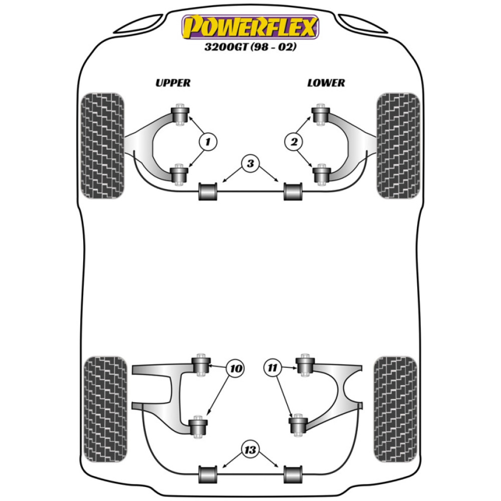 Powerflex Maserati 3200GT (1988 - 2002)    Perno guida di montaggio ruota PowerAlign (1) PF99-514-15 - immagine 2
