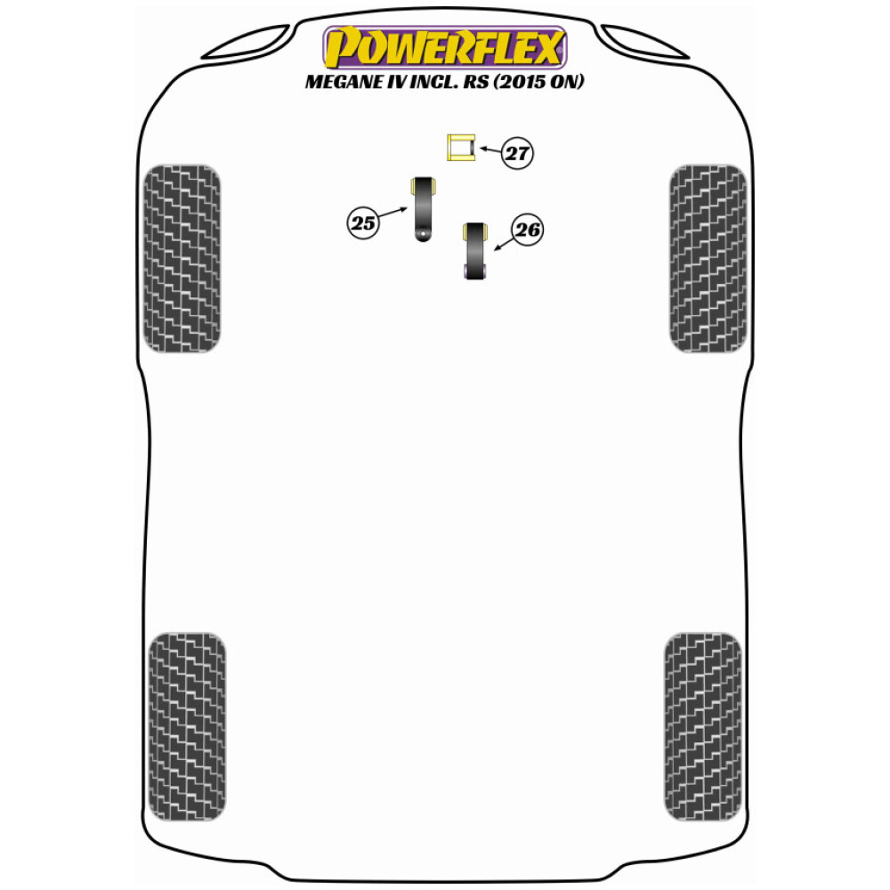 Powerflex Renault  Megane IV Incl. RS (2015 in poi)   Perno guida di montaggio ruota PowerAlign (1) PF99-512-15 - immagine 2