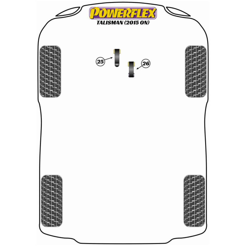 Powerflex Renault Talisman (2015 in poi)    Supporto di coppia inferiore - Strada Fig.26 (1) PFF60-8026 - immagine 2