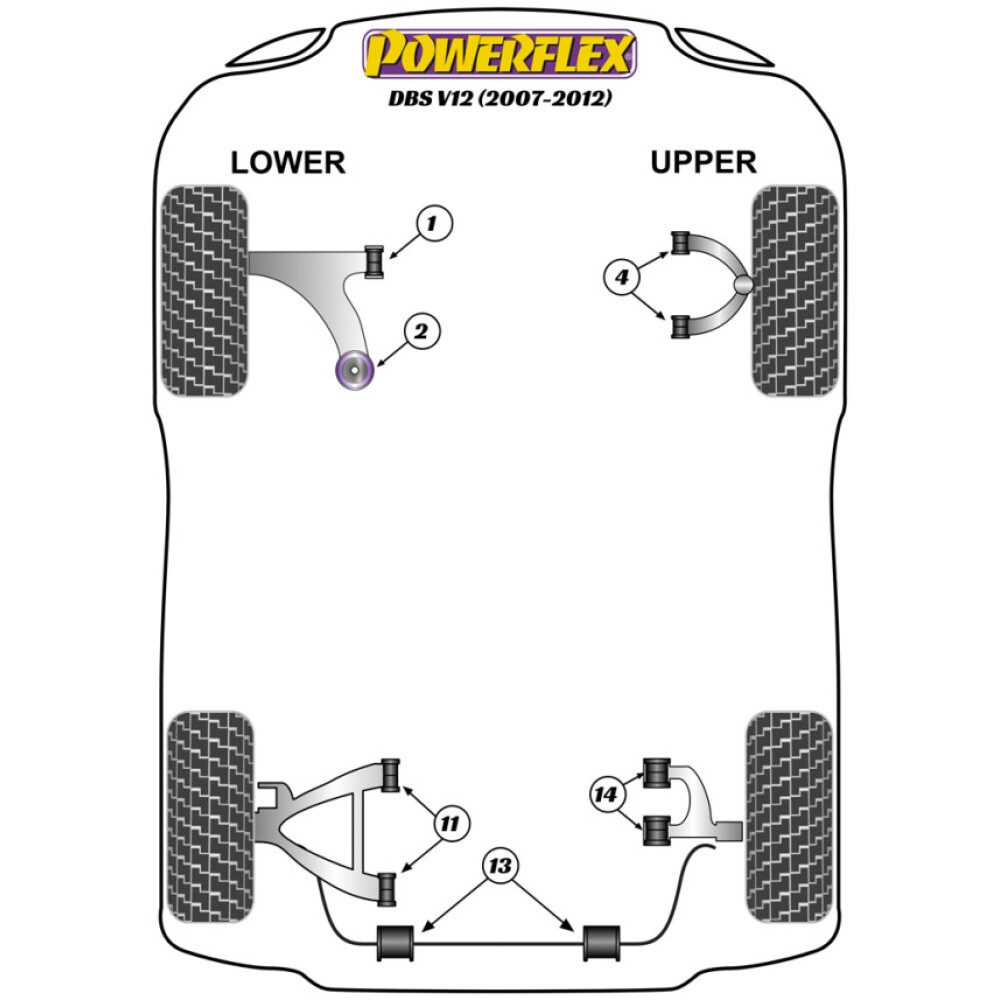 Powerflex Aston Martin DBS V12 (2007-2012)    Boccola anteriore del braccio oscillante inferiore anteriore Fig.1 (2) PFF2-101 - immagine 2