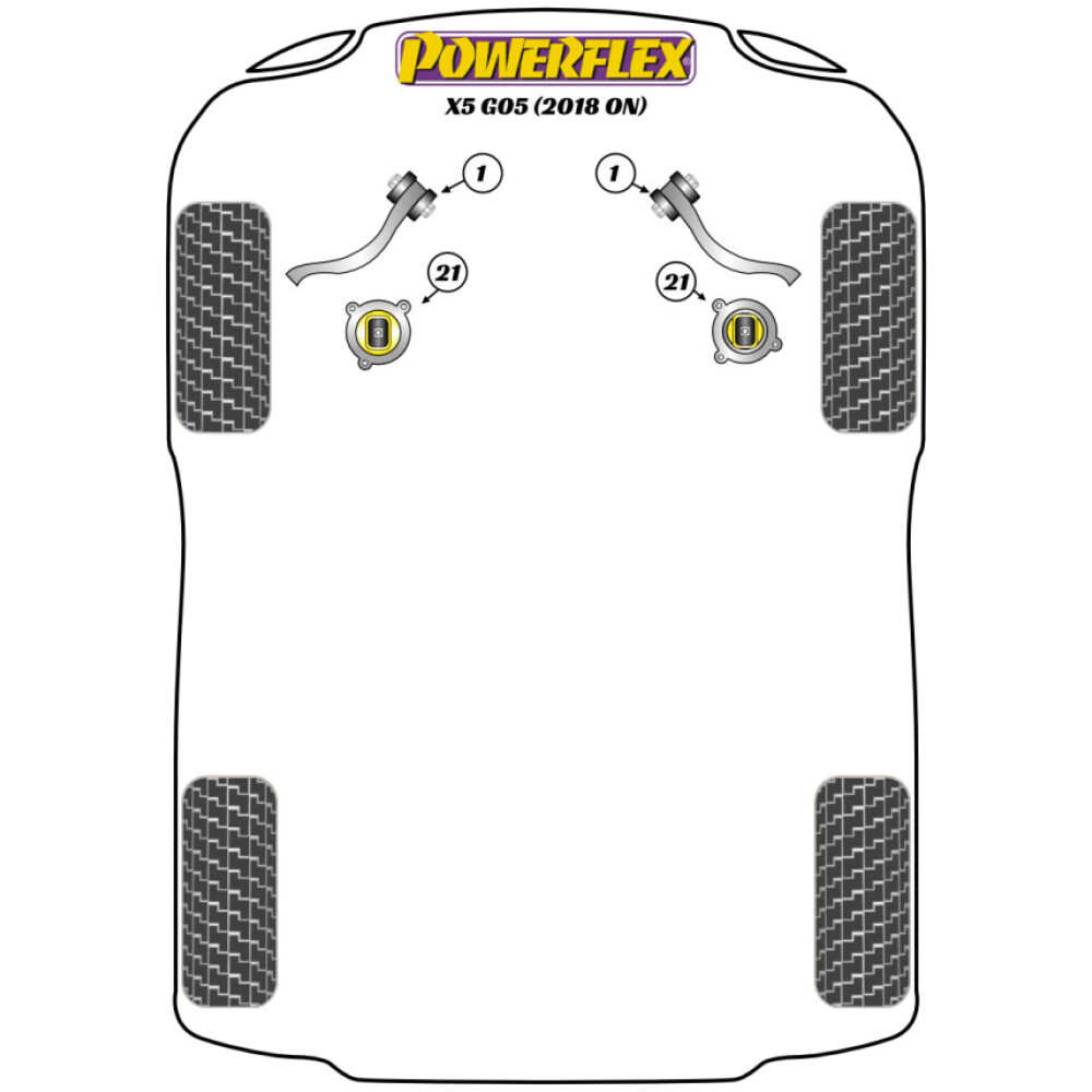 Powerflex BMW   X5 G05 (2018 in poi)  Adattatore per piastra di sollevamento (1) PF5-4660 - immagine 2