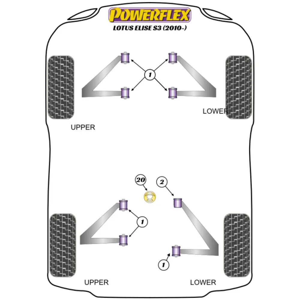 Powerflex Lotus Elise (1996 - 2021) Series 3 (2010 in poi) Perno guida di montaggio ruota PowerAlign (1) PF99-512-15 2 Powerflex Lotus Elise (1996 - 2021) Series 3 (2010 in poi) Perno guida di montaggio ruota PowerAlign (1) PF99-512-15 - immagine 2