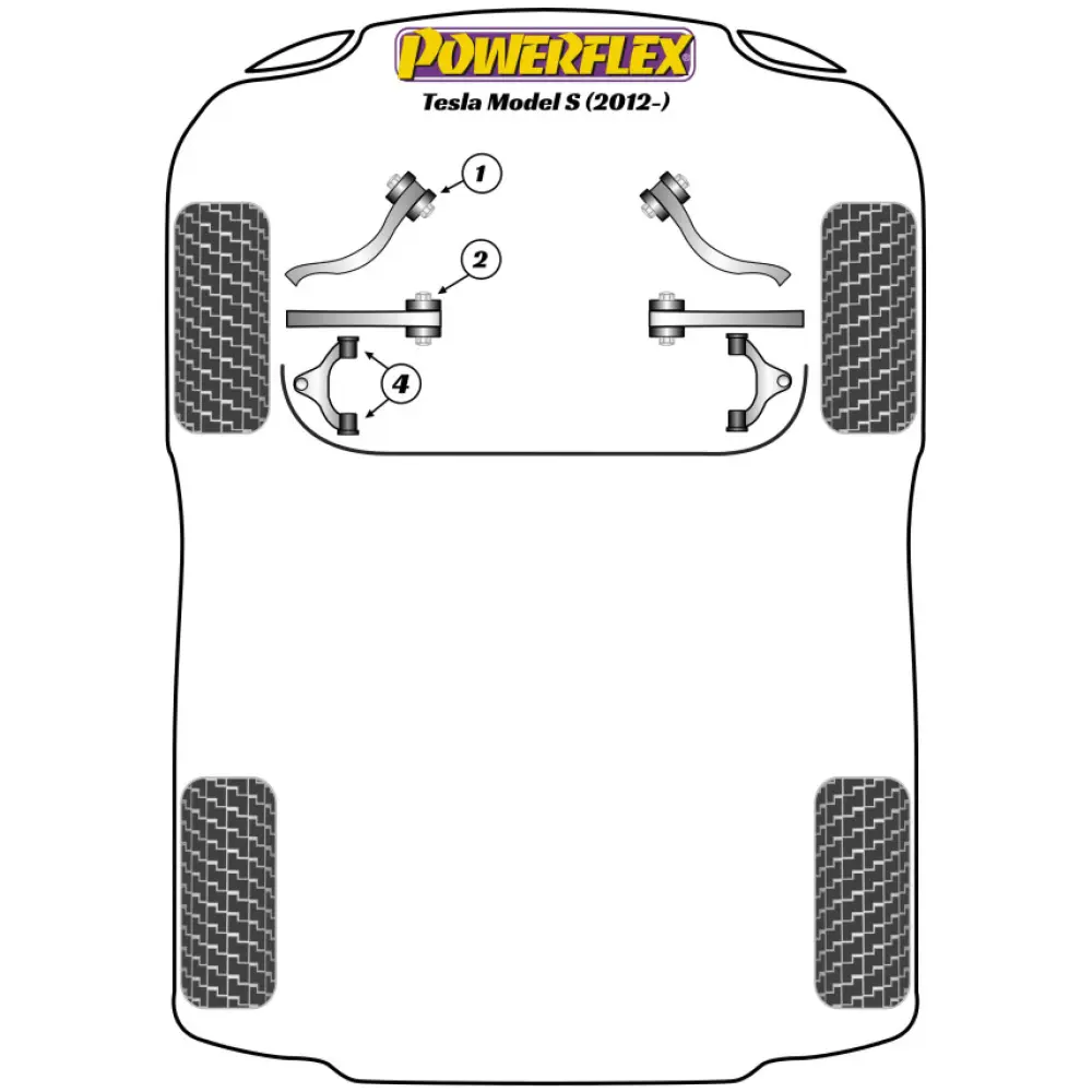 Powerflex Tesla Model S (2012 - in poi)    Kit boccole braccio oscillante anteriore inferiore Fig.1 (2) PFF75K-501 - immagine 2