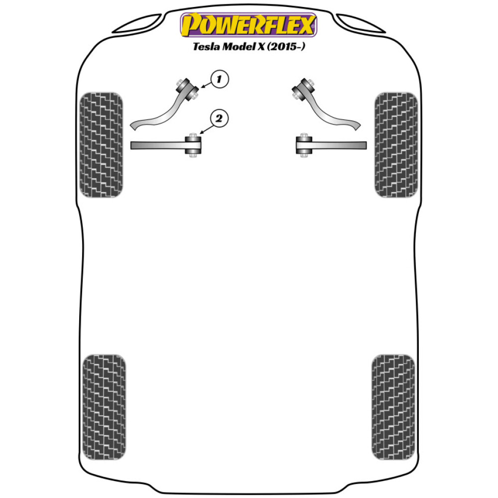 Powerflex Tesla Model X (2015 - in poi) Kit boccole collegamento posteriore inferiore anteriore Fig.2 (2) PFF75K-502 2 Powerflex Tesla Model X (2015 - in poi) Kit boccole collegamento posteriore inferiore anteriore Fig.2 (2) PFF75K-502 - immagine 2