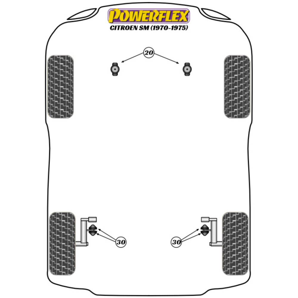 Powerflex Citroen SM (1970 - 1975) Boccola supporto motore Fig.20 (2) PFF12-1220 2 Powerflex Citroen SM (1970 - 1975) Boccola supporto motore Fig.20 (2) PFF12-1220 - immagine 2