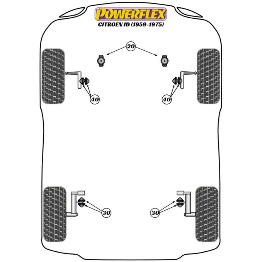 Powerflex Citroen ID ( 1959 - 1975) Boccola supporto motore Fig.20 (2) PFF12-1220 2 Powerflex Citroen ID ( 1959 - 1975) Boccola supporto motore Fig.20 (2) PFF12-1220 - immagine 2