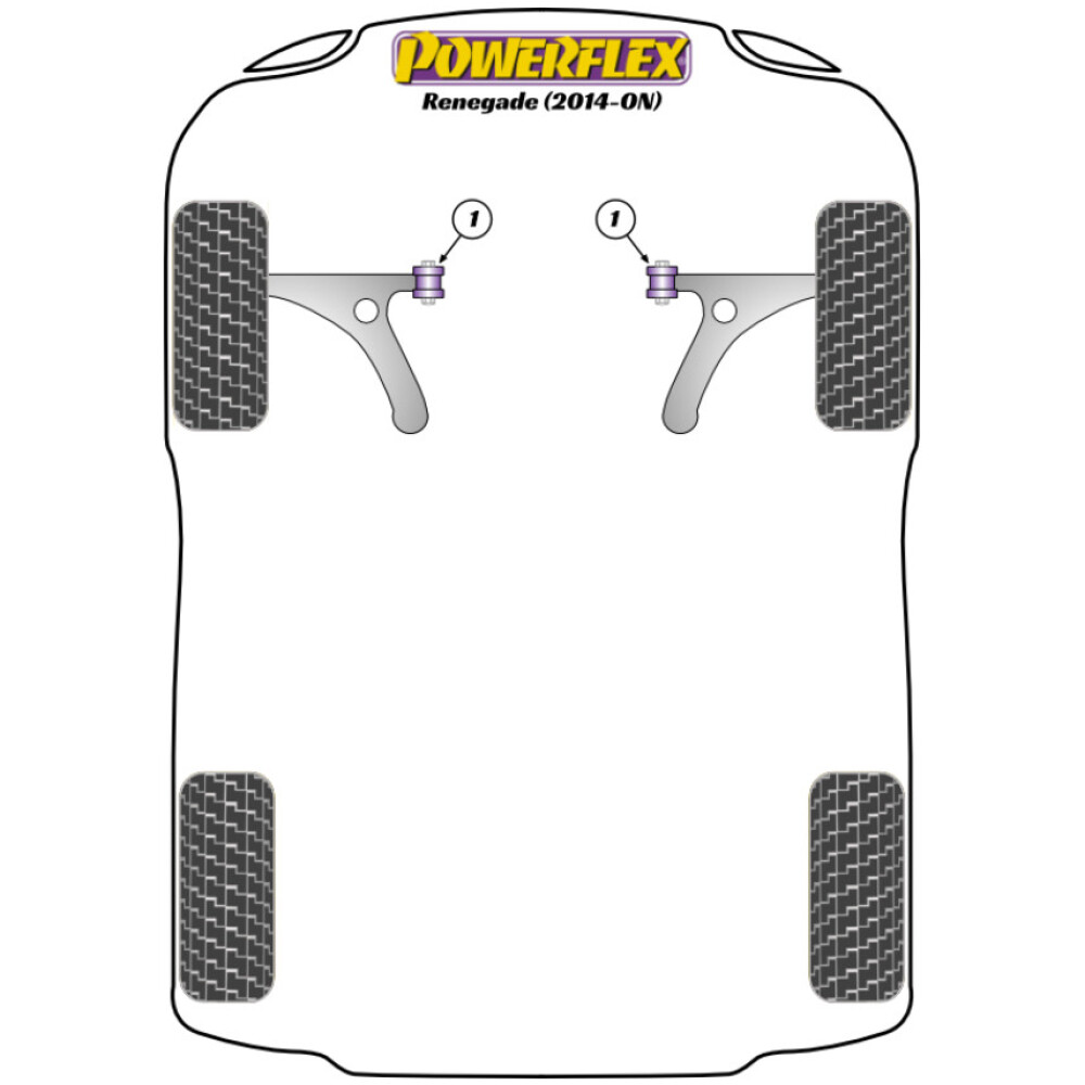 Powerflex Jeep Renegade (2014 in poi)    Perno guida di montaggio ruota PowerAlign (1) PF99-512-125 - immagine 2