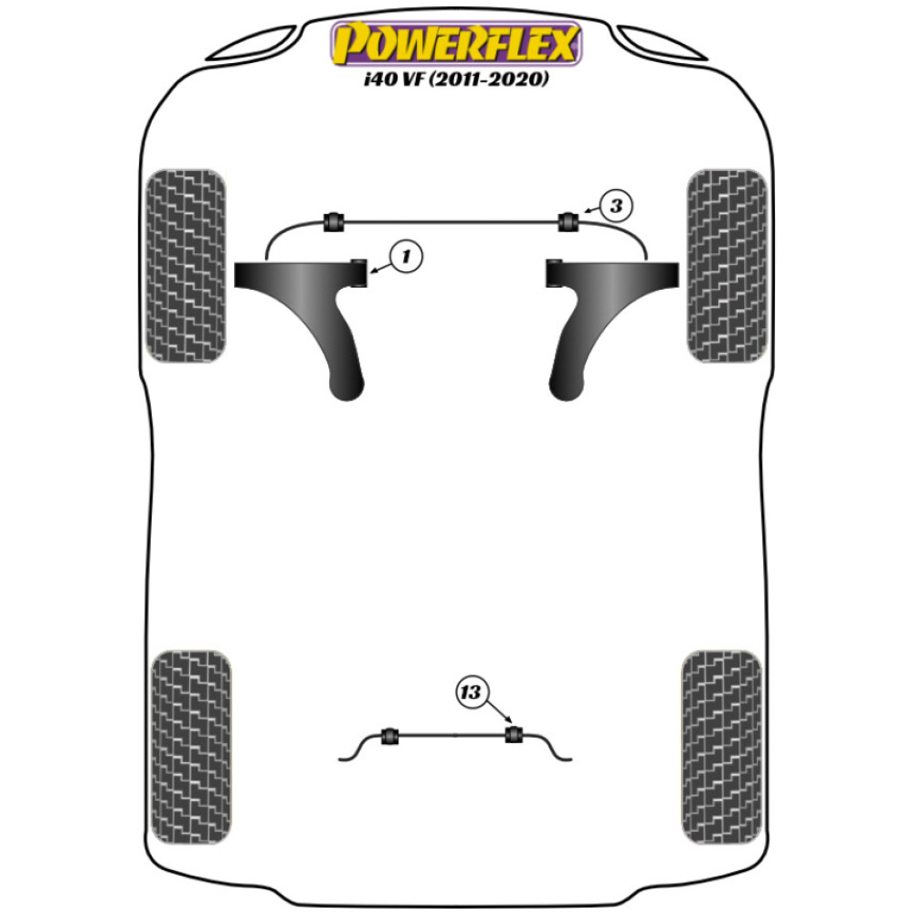 Powerflex Hyundai i40 (2011 - 2020)    Boccola anteriore del braccio oscillante anteriore Fig.1 (2) PFF26-101 - immagine 2