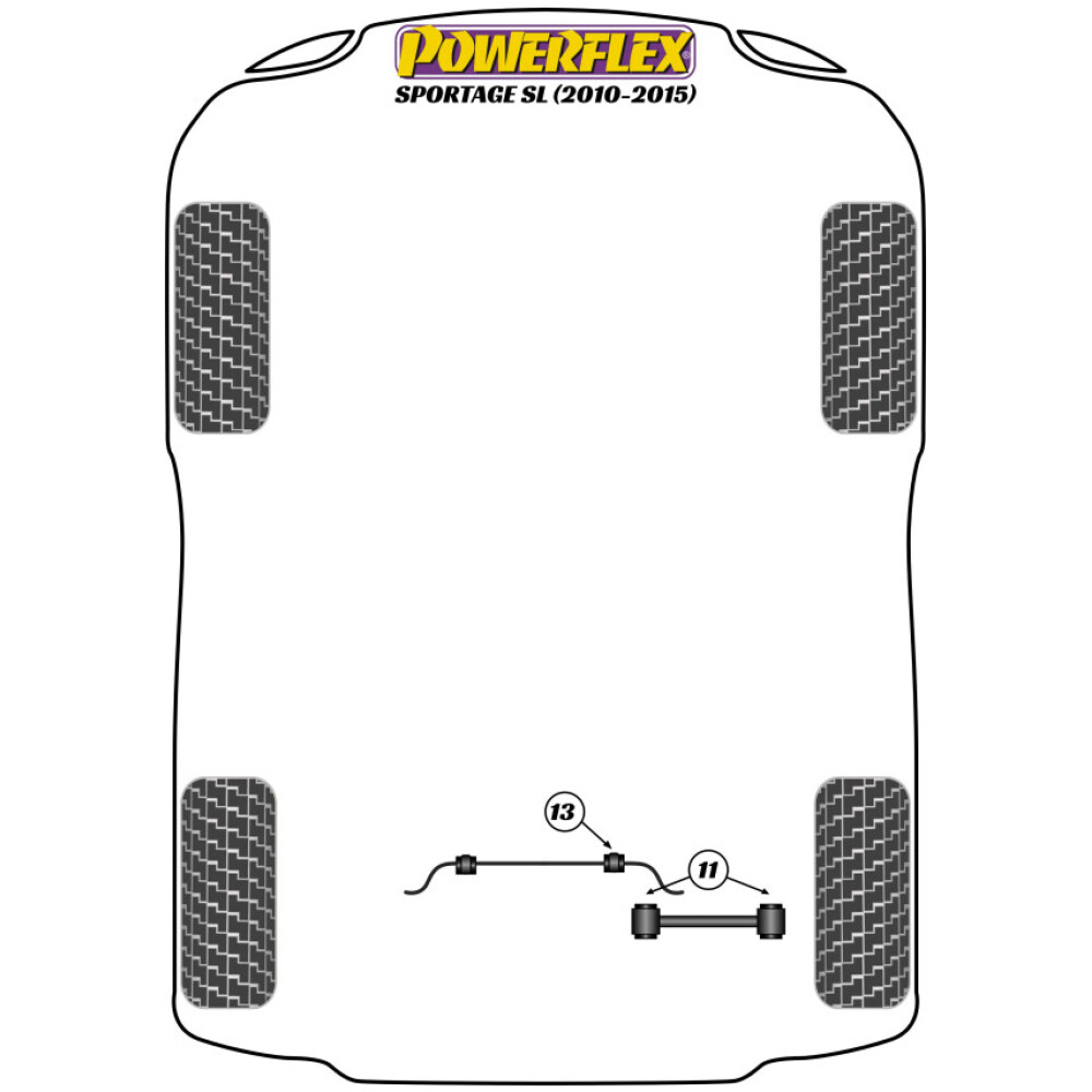 Powerflex Kia  Sportage SL (2010 - 2015)   Boccola barra antirollio posteriore 15mm Fig.13 (2) PFR26-113-15 - immagine 2