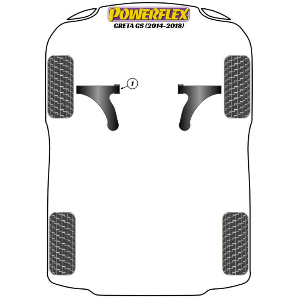 Powerflex Hyundai Creta GS (2014 - 2018)    Boccola anteriore del braccio oscillante anteriore Fig.1 (2) PFF26-101 - immagine 2