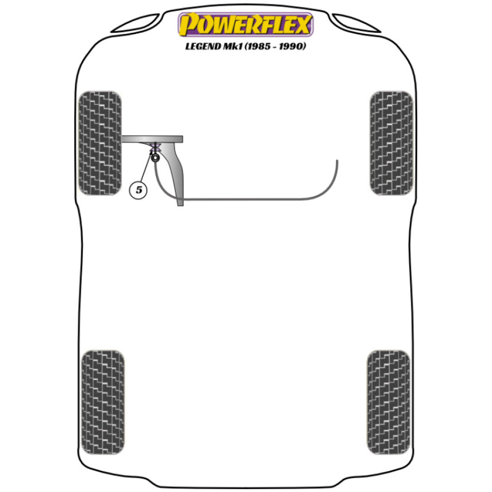 Powerflex Honda Legend Mk1 (1985-1990)    Boccola del collegamento della barra antirollio Fig.5 (2) PFF25-105 - immagine 2