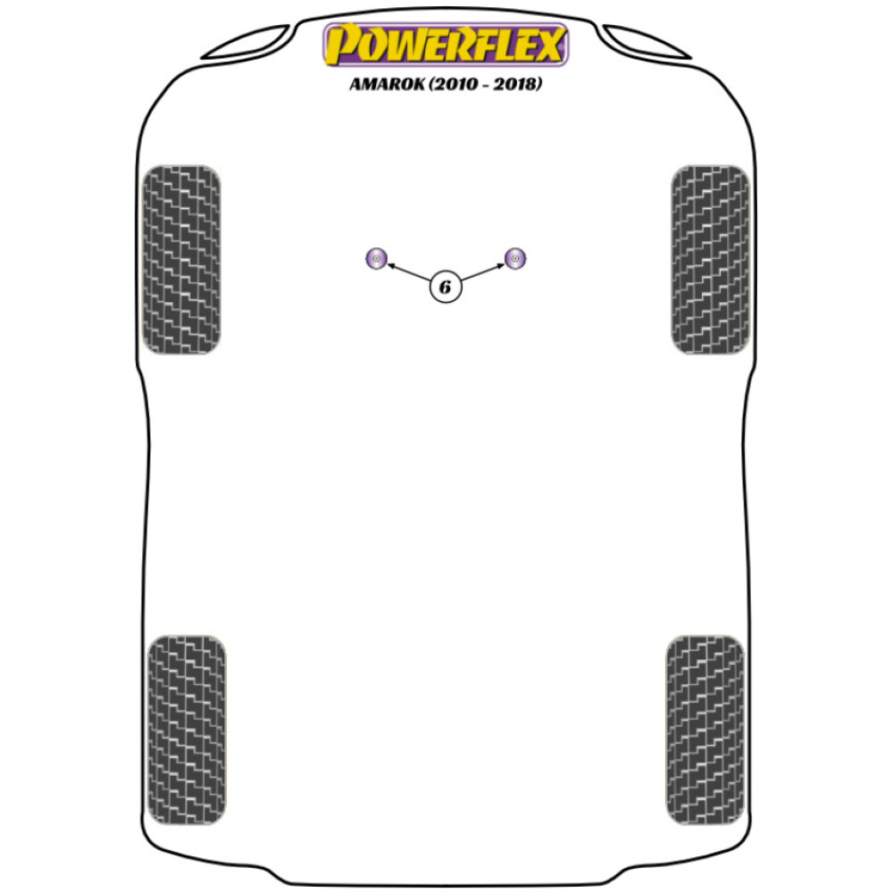 Powerflex Volkswagen Amarok (2010-2018)    Boccola di montaggio del servosterzo Fig.6 (2) PFF85-1606 - immagine 2