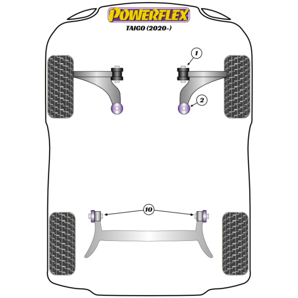 Powerflex Volkswagen Taigo (2020 in poi)    Perno guida di montaggio ruota PowerAlign (1) PF99-514-15 - immagine 2