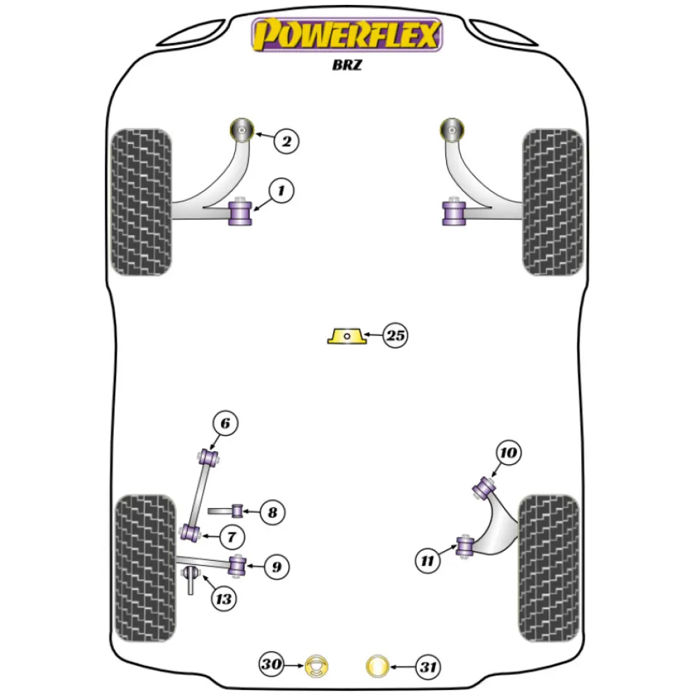 Powerflex Subaru BRZ 2nd Gen (2021 in poi) Kit bulloni di camber PowerAlign (16 mm) (1) PFA100-16 2 Powerflex Subaru BRZ 2nd Gen (2021 in poi) Kit bulloni di camber PowerAlign (16 mm) (1) PFA100-16 - immagine 2
