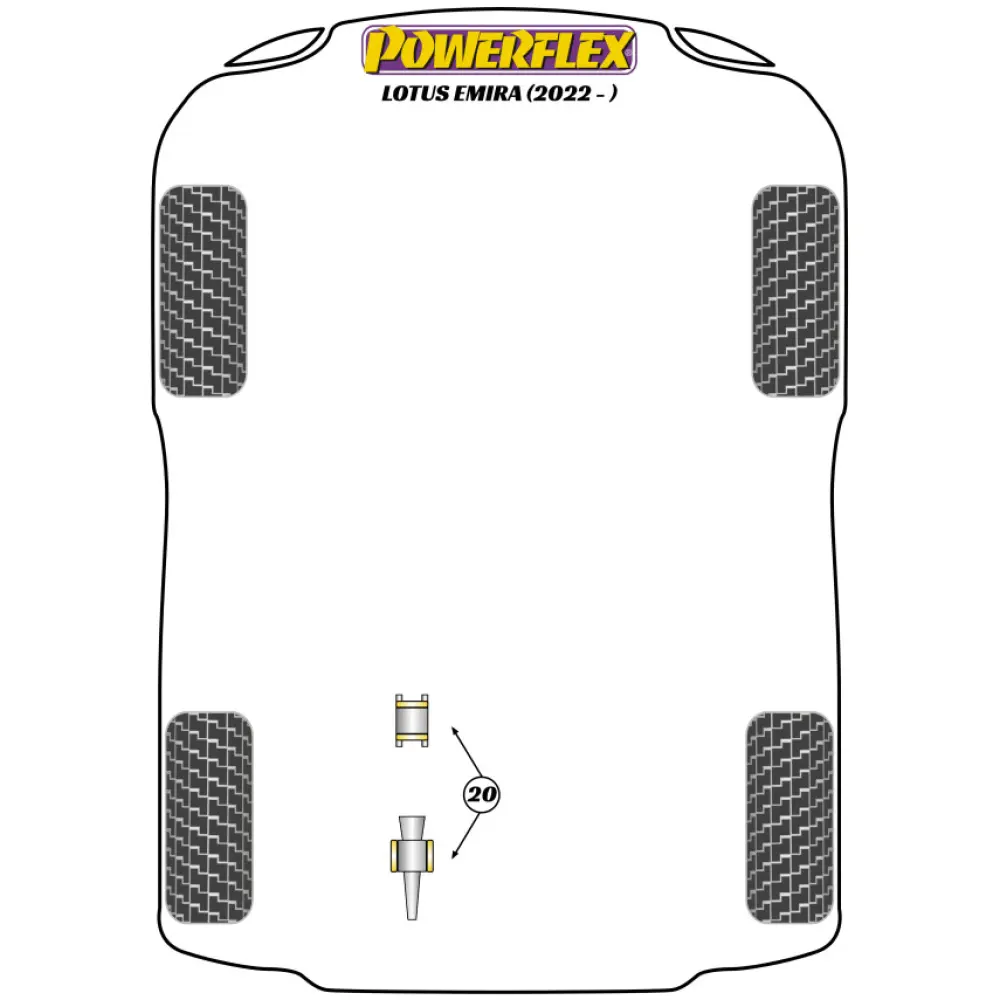 Powerflex Lotus Emira (2022 in poi) Kit di inserimento boccola supporto trasmissione Fig.20 (1) PFR34-1120 2 Powerflex Lotus Emira (2022 in poi) Kit di inserimento boccola supporto trasmissione Fig.20 (1) PFR34-1120 - immagine 2