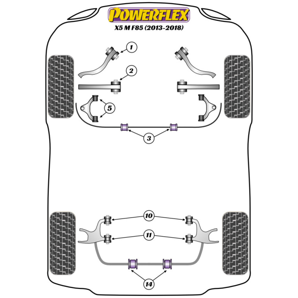 Powerflex BMW   X5 M F85 (2013-2018)  Boccola del braccio oscillante anteriore Fig.1 (2) PFF5-3401 - immagine 2