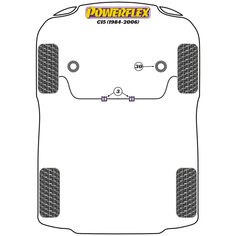 Powerflex Citroen C15 (1984-2006)    Perno guida di montaggio ruota PowerAlign (1) PF99-512-125 - immagine 2