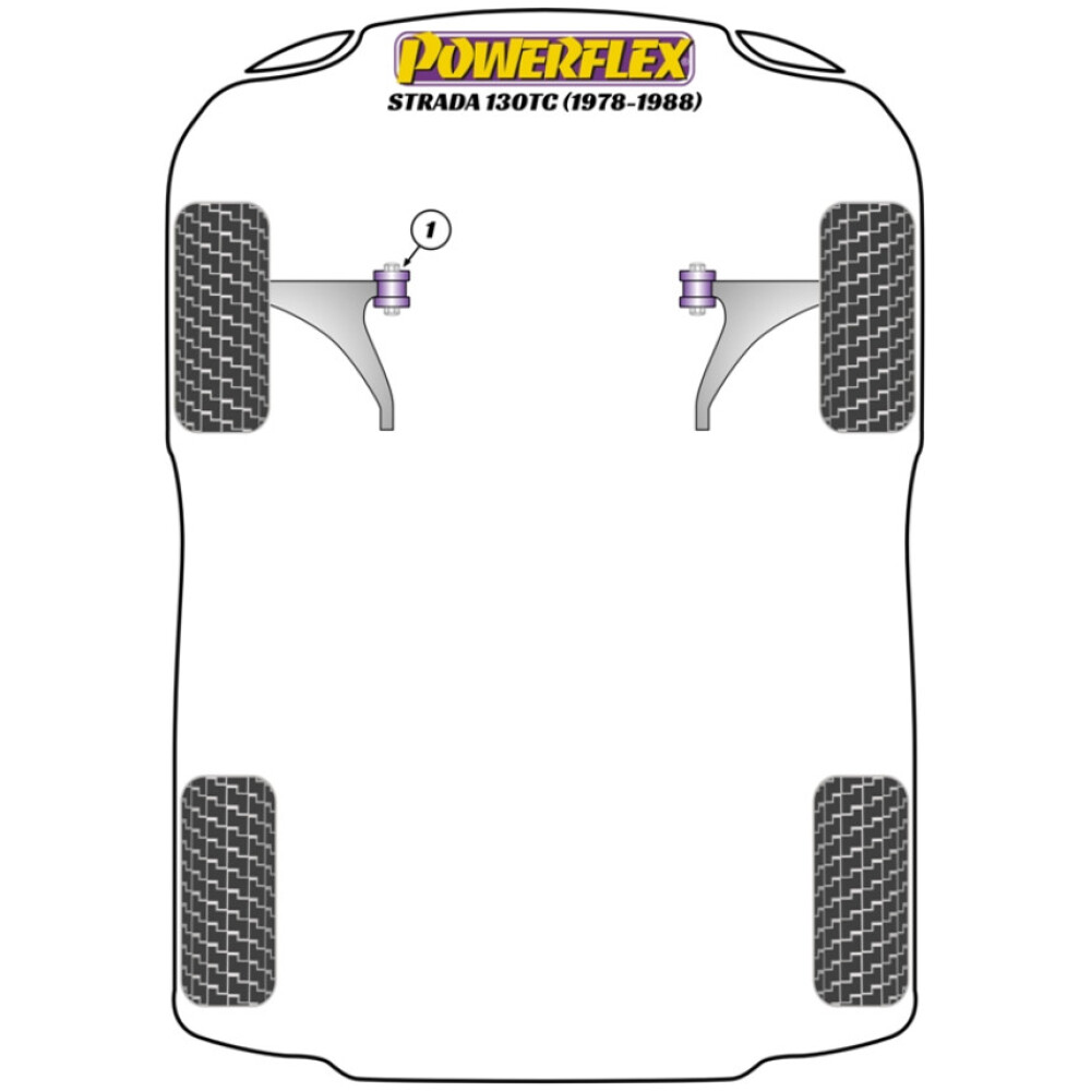 Powerflex Fiat Ritmo / Strada Abarth 130TC (1978-1988) Perno guida di montaggio ruota PowerAlign (1) PF99-512-125 2 Powerflex Fiat Ritmo / Strada Abarth 130TC (1978-1988) Perno guida di montaggio ruota PowerAlign (1) PF99-512-125 - immagine 2