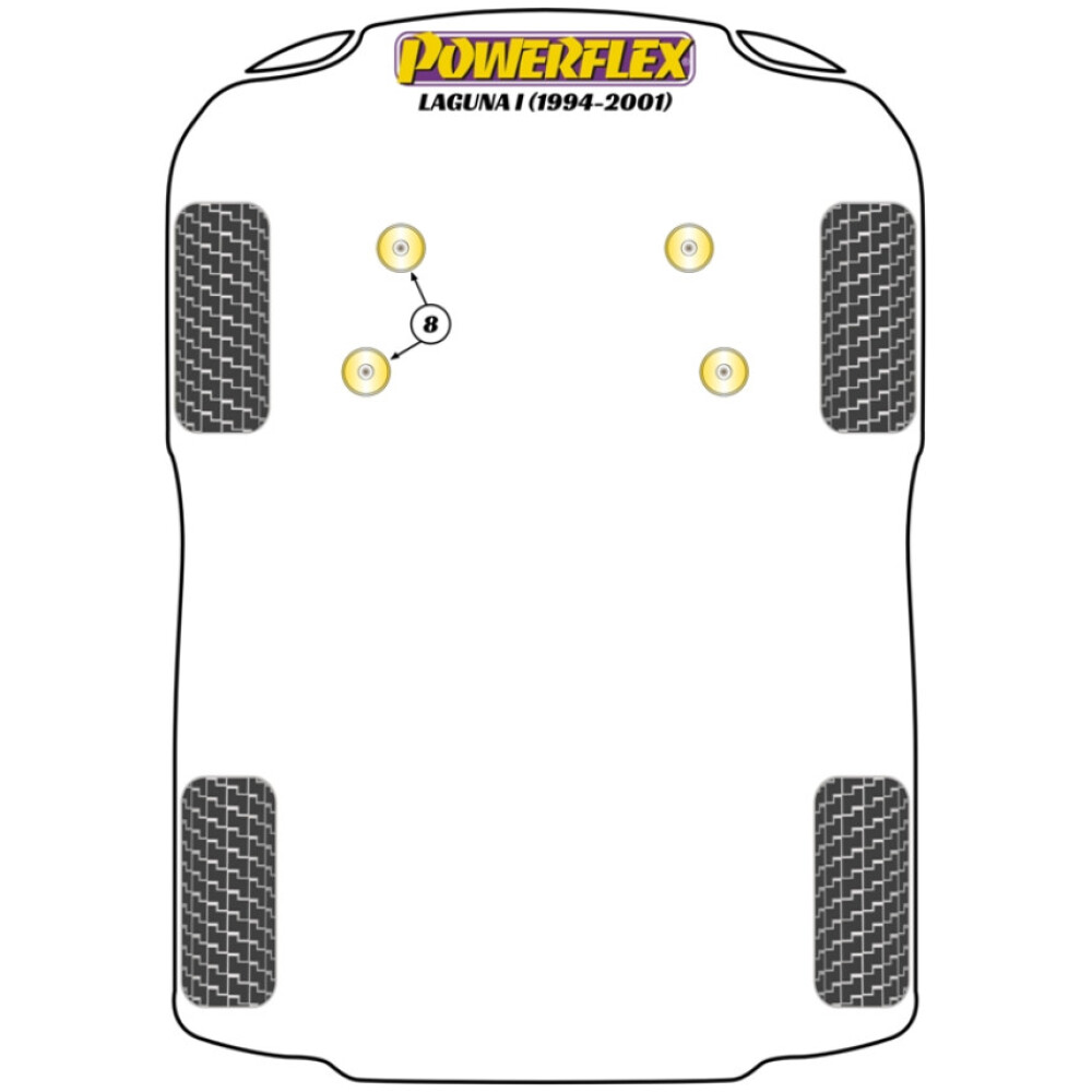 Powerflex Renault Laguna I (1994-2001)    Perno guida di montaggio ruota PowerAlign (1) PF99-514-15 - immagine 2