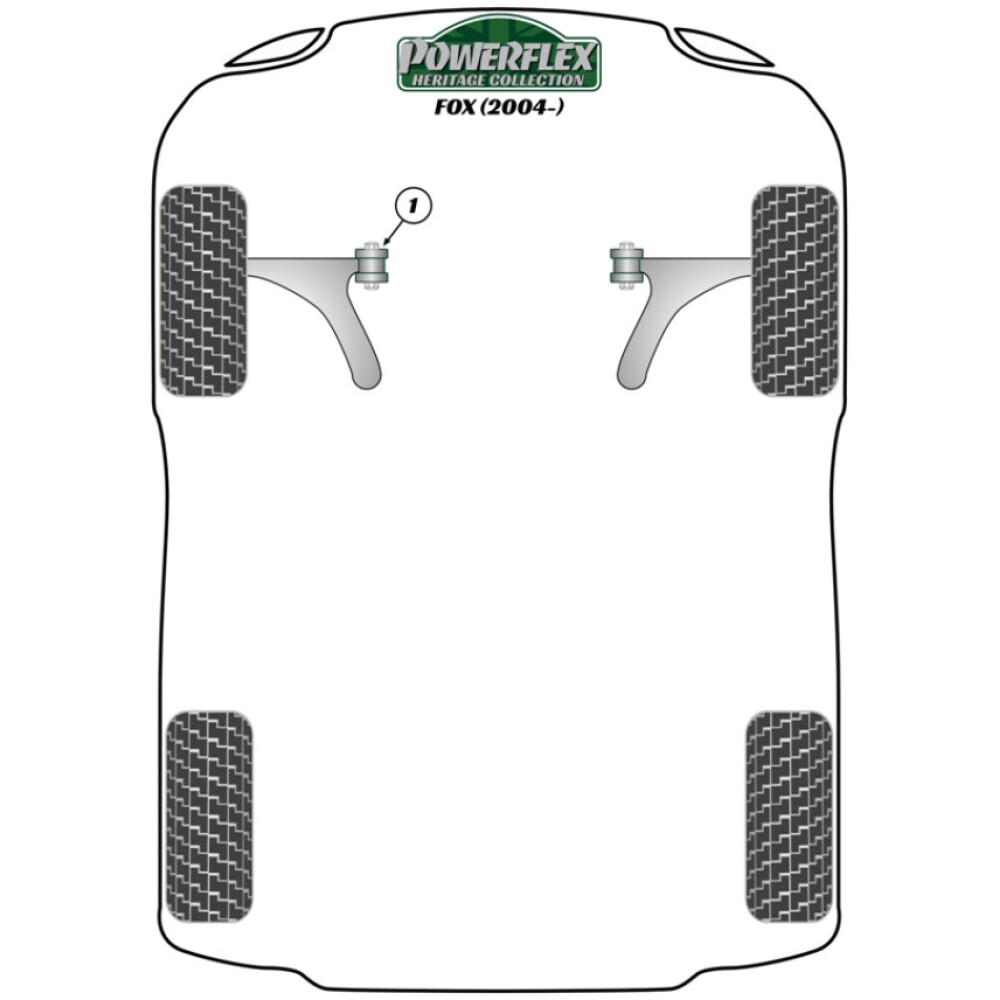 Powerflex Volkswagen Fox (2003 - 2014) Boccola di montaggio della cremagliera dello sterzo Fig.33 (1) PFF85-633BLK 3 Powerflex Volkswagen Fox (2003 - 2014) Boccola di montaggio della cremagliera dello sterzo Fig.33 (1) PFF85-633BLK - immagine 3