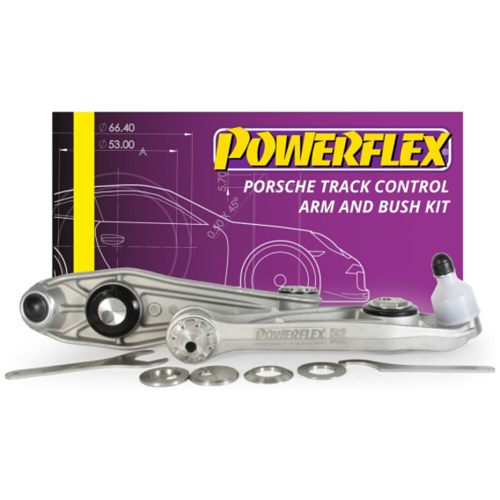 Powerflex Porsche 987C Cayman (2005 - 2012)    Kit braccio oscillante e boccola (regolabile) Fig.2F (2) PF57K-1002G