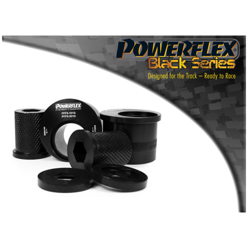 Powerflex Mini R50/52/53 Gen 1 (2000 - 2006)    Boccola posteriore del braccio oscillante anteriore, caster regolato Fig.1 (2) PFF5-101GBLK