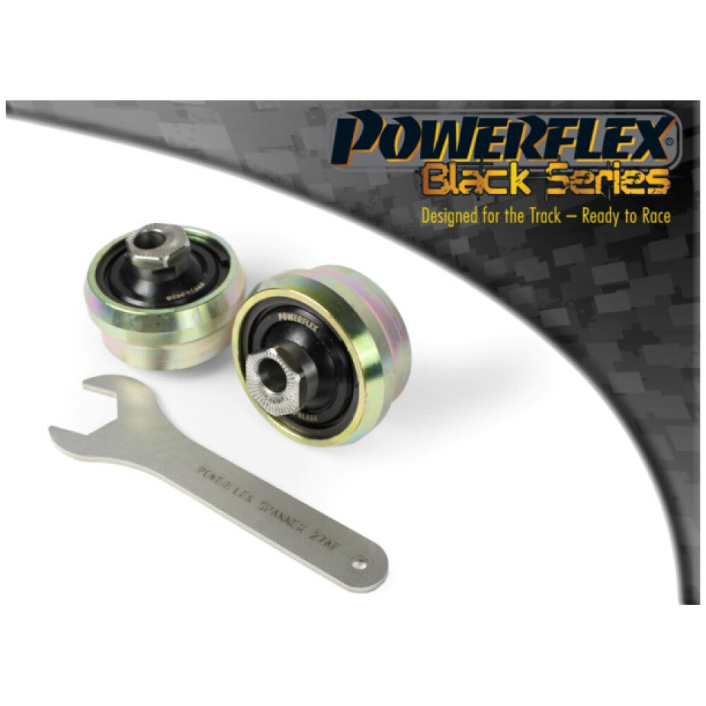 Powerflex Toyota GR Yaris (2020-2024)    Boccola posteriore del braccio oscillante anteriore, regolazione anti-sollevamento e caster Fig.2 (2) PFF76-902GBLK