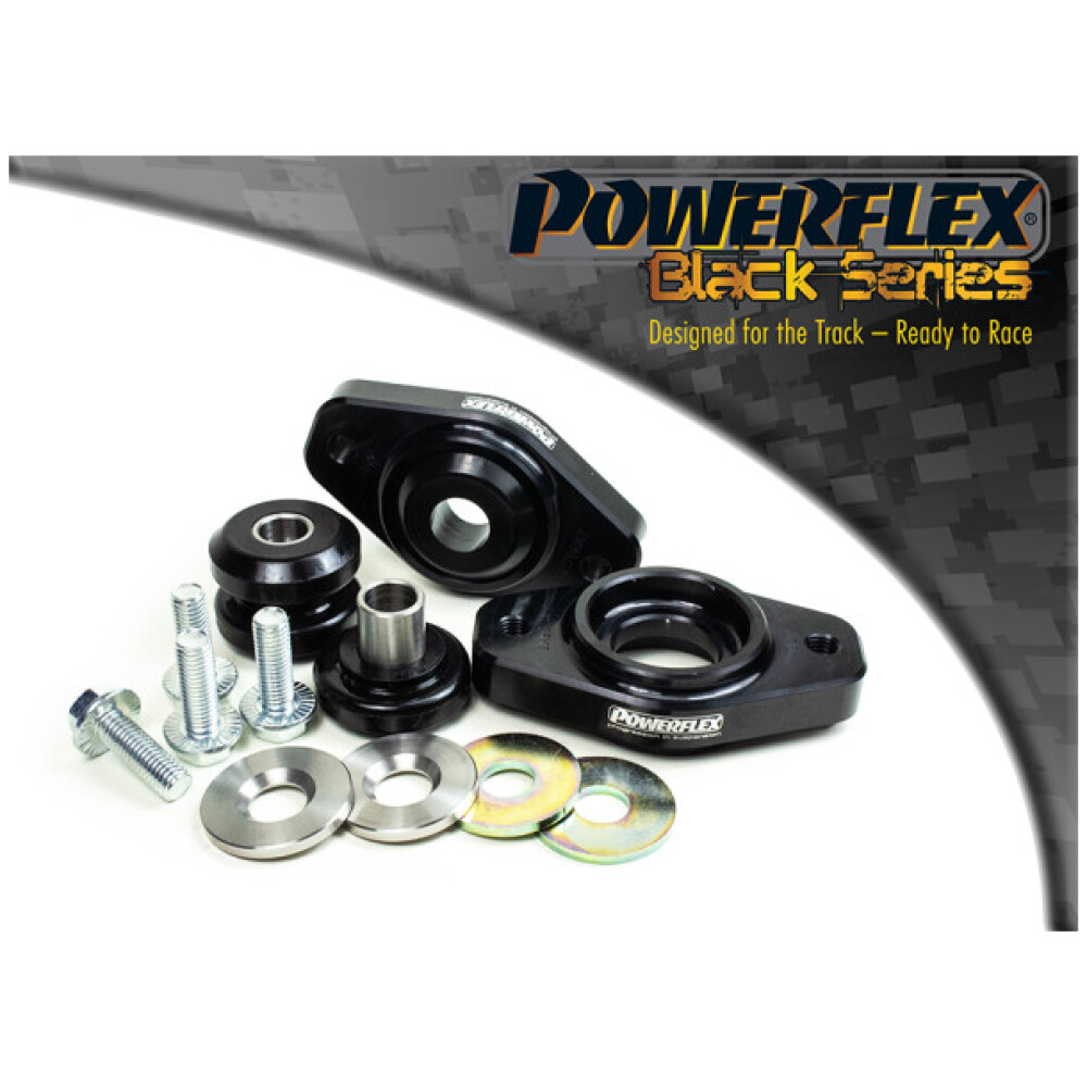 Powerflex BMW Serie 1 E81, E82, E87 & E88 (2004 - 2013)   Boccola e staffa di montaggio dell'ammortizzatore inferiore posteriore Fig.17 (2) PFR5-417BLK
