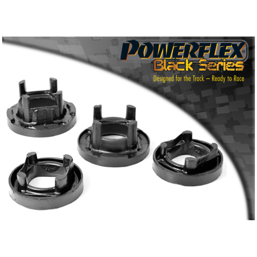Powerflex BMW Serie 1 E81, E82, E87 & E88 (2004 - 2013)   Inserto di montaggio anteriore del telaio ausiliario posteriore Fig.19 (2) PFR5-419BLK