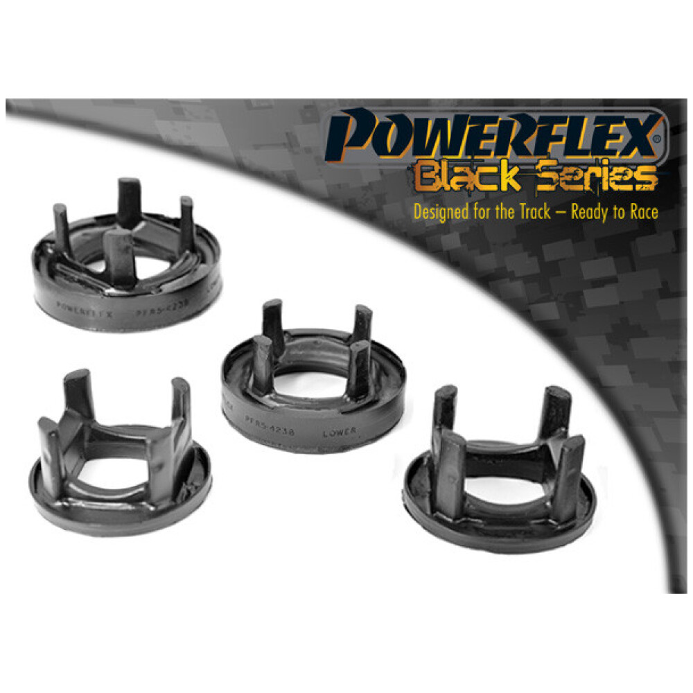 Powerflex BMW Serie 1 E81, E82, E87 & E88 (2004 - 2013)   Inserto di montaggio posteriore del telaio ausiliario posteriore Fig.20 (2) PFR5-423BLK