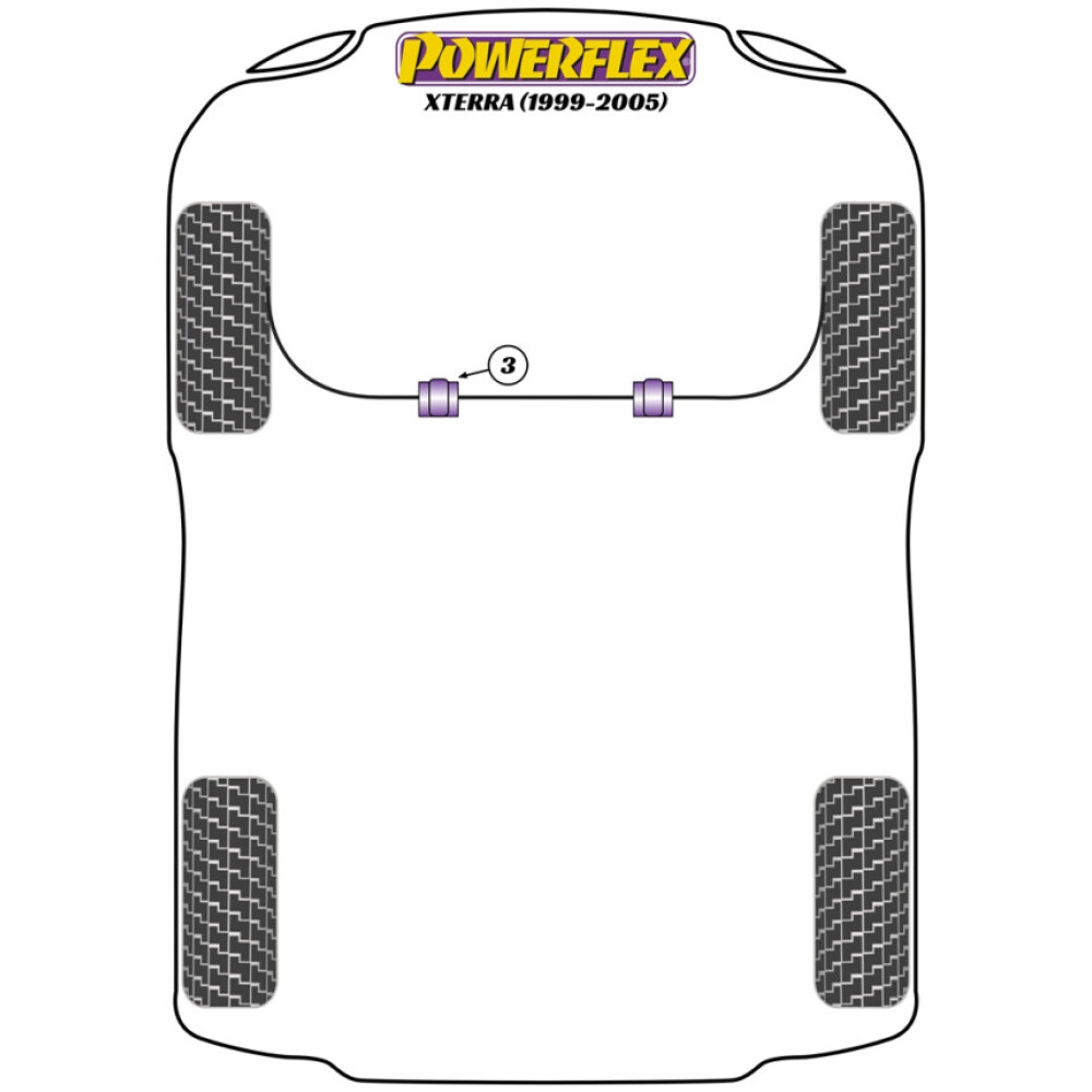 Powerflex Nissan Xterra (1999 - 2005)    Boccola barra antirollio anteriore 30mm Fig.3 (2) PFF46-202-30 - immagine 2
