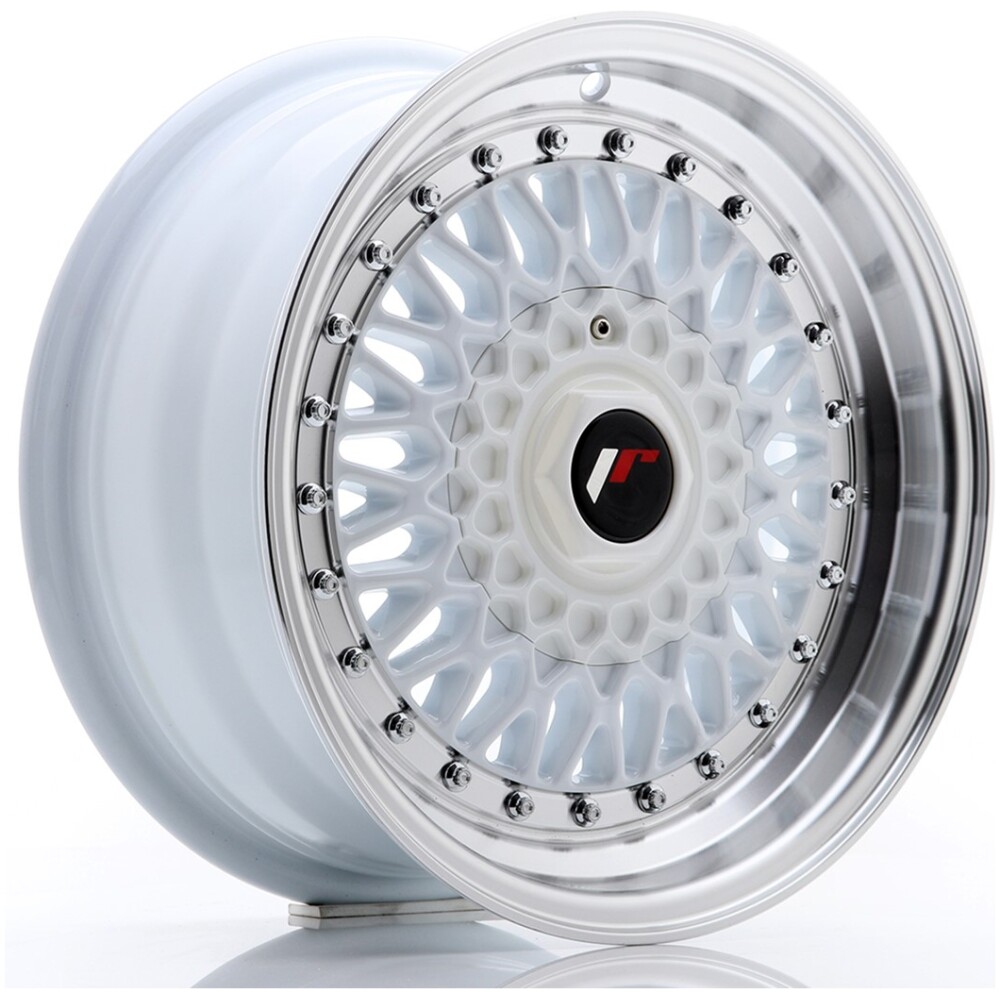 JR Wheels JR9 15x7 ET20 4x100/108 White w/ Machined Lip