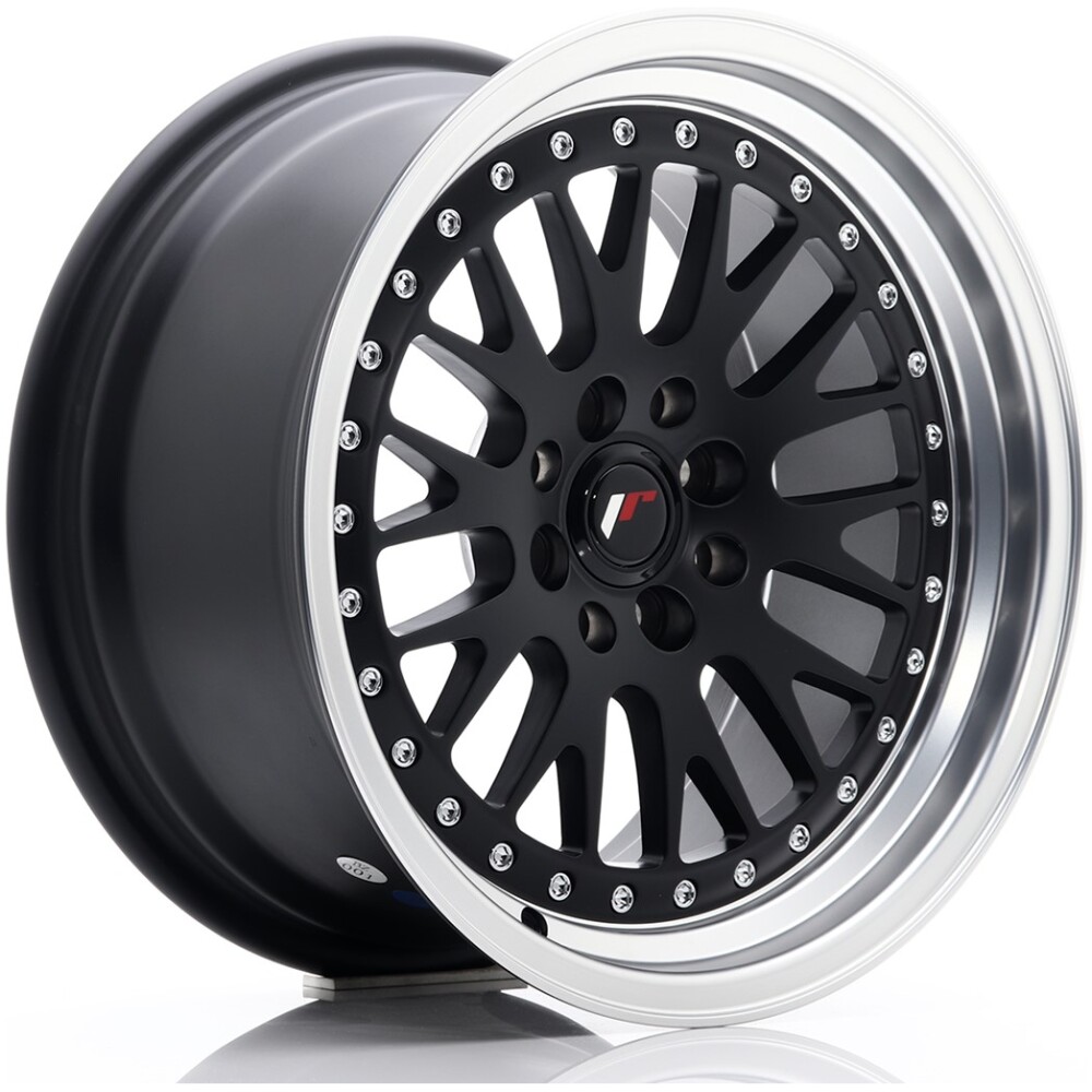 JR Wheels JR10 16x8 ET20 4x100/108 Matt Black w/ Machined Lip