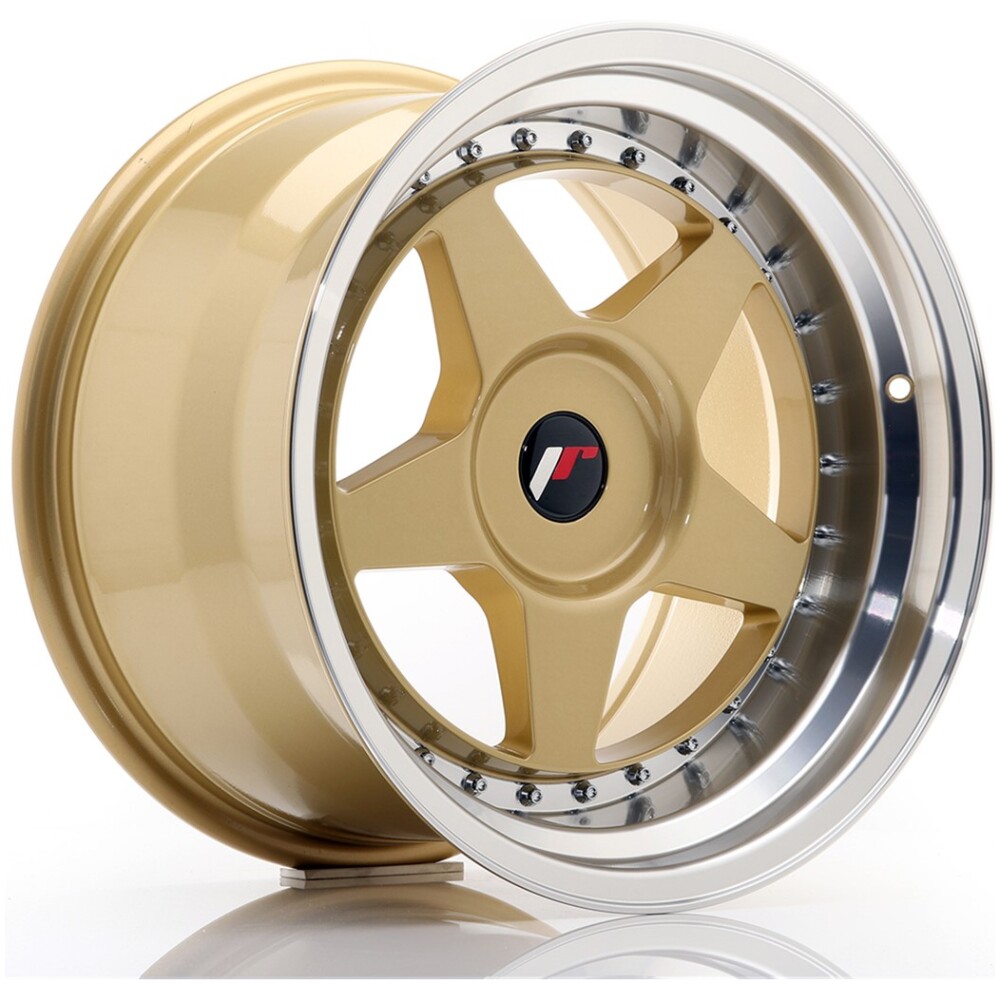 JR Wheels JR6 17x10 ET20 BLANK Gold w/ Machined Lip